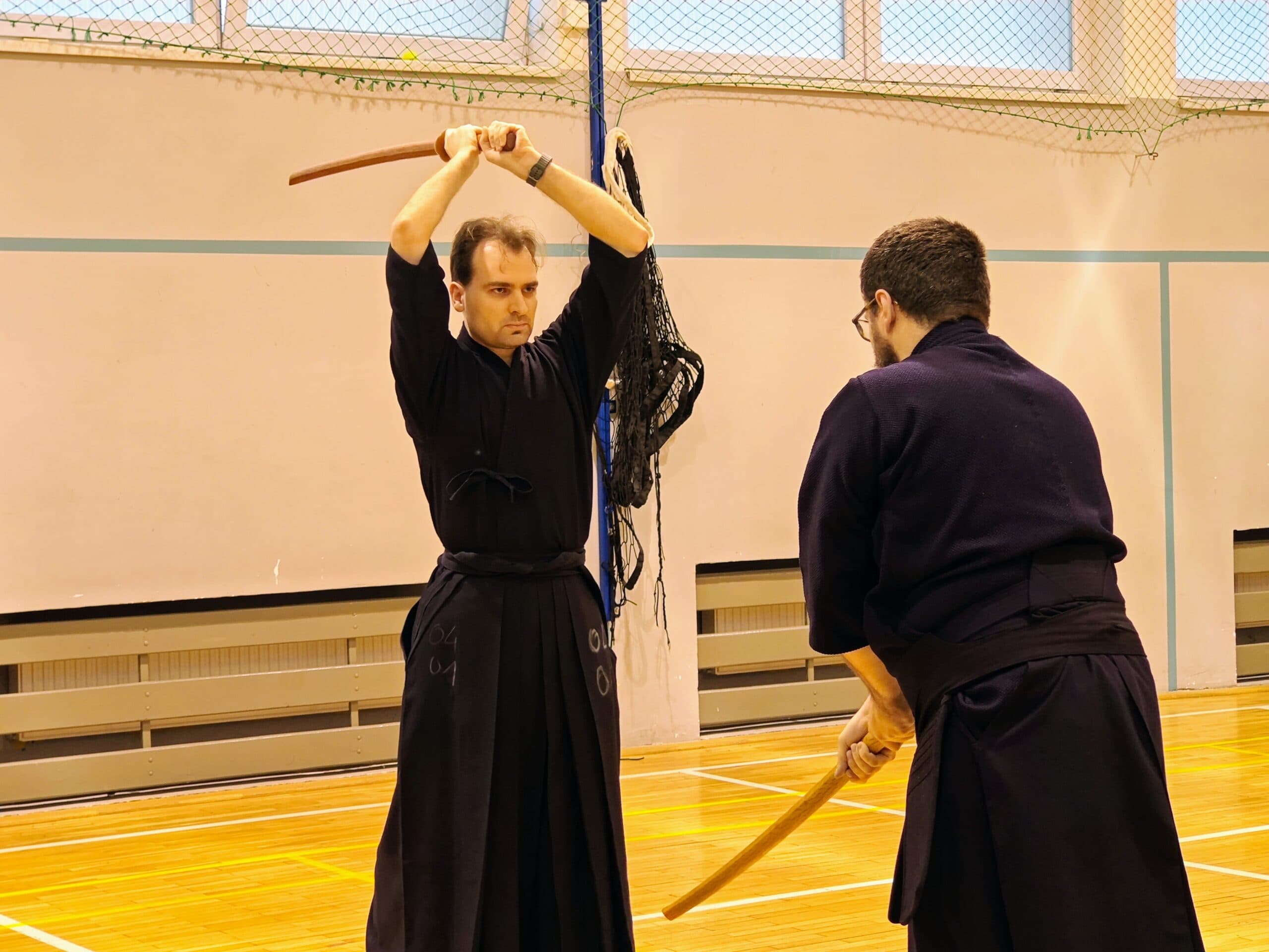 Anton Luzan podczas egzaminu kendo na 4 kyu